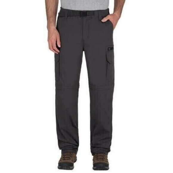 GRAY ( Charcoal ) Men's Convertible Pants BC Clothing - Picture 3 of 13